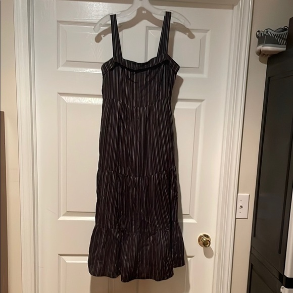 PAIGE Black and Cream Striped Maxi Dress - Picture 1 of 7